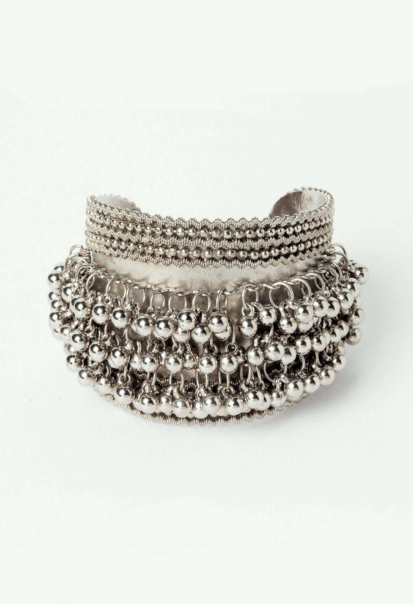Mominos Fashion Johar Kamal Silver-Plated Brass Finish Kaali Mata Long Neckalce Combo Set For Women - Swadesiicart