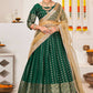DEIANA'S Beautiful Jackquard Weaving Lehengha Choli - Green | Swadesiicart