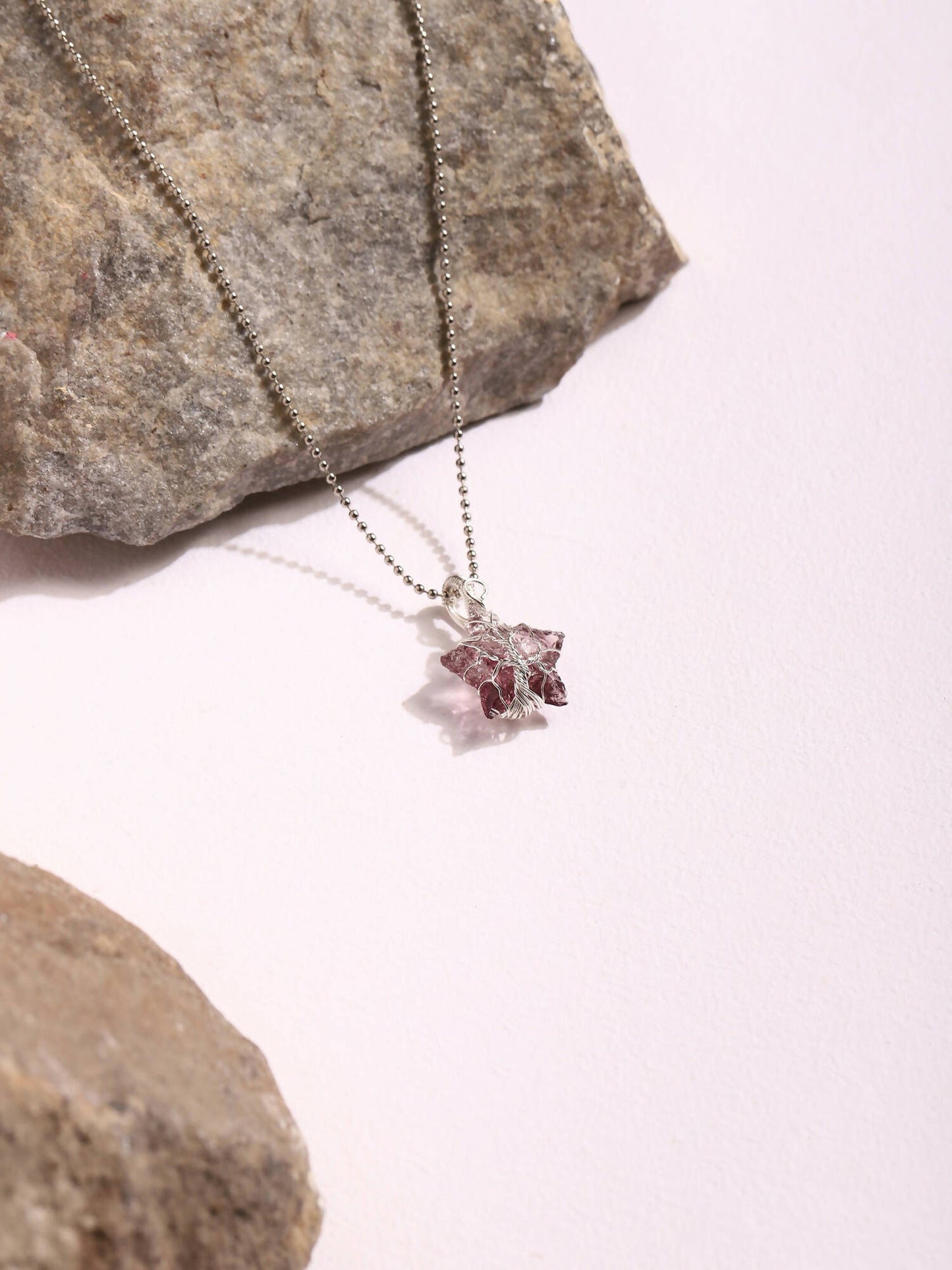 Women's Silver-Toned Purple Silver-Plated Handcrafted Chain - Ruby Raang | Swadesiicart