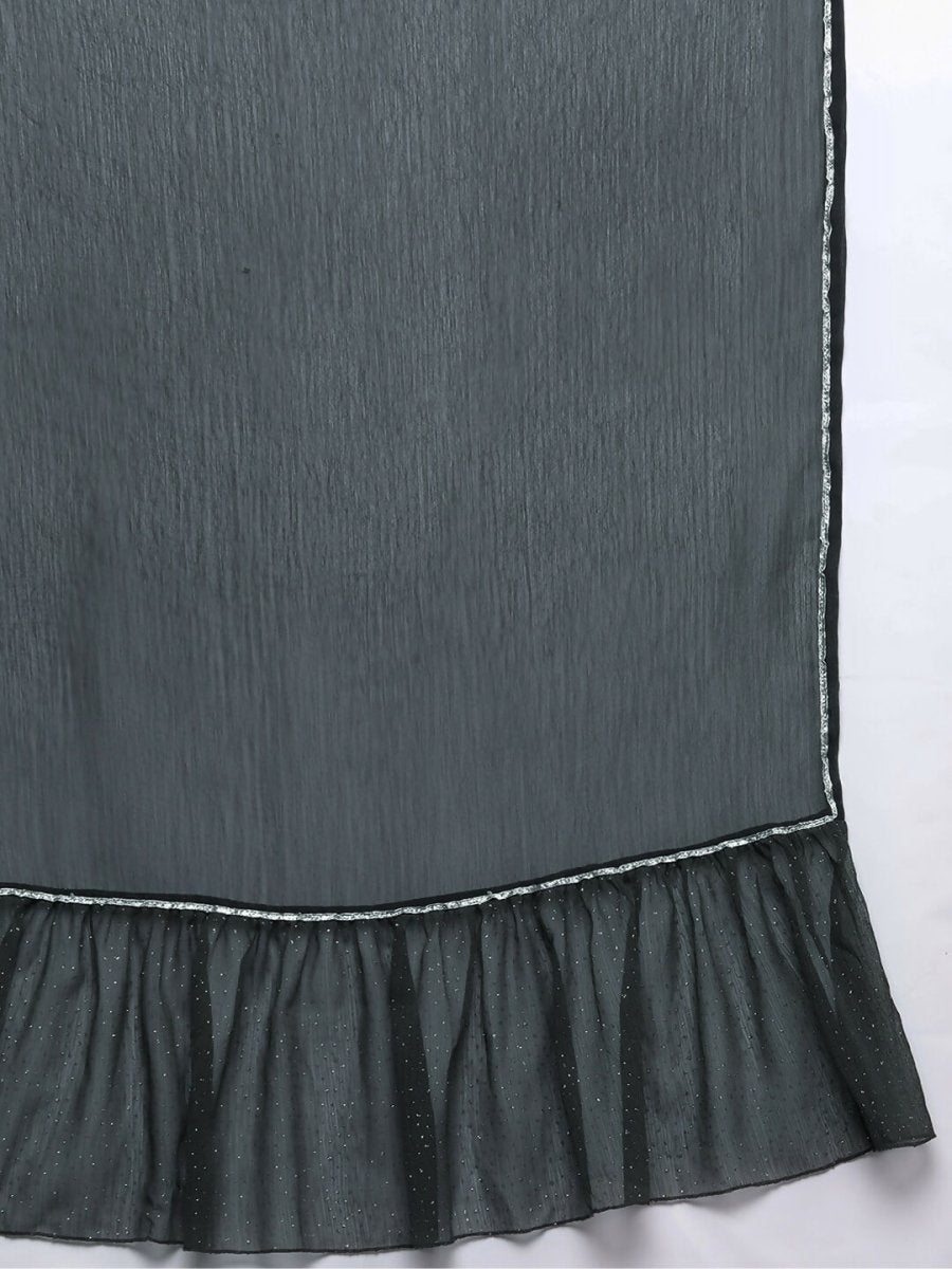 Ahalyaa Women's Traditional wear Kurta Set - Grey | Swadesiicart