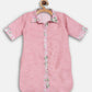 Ahalyaa Pink Poly Silk Solid Kids Kurta with Printed Pant Set For Girls | Swadesiicart