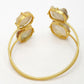 NVR Women's Gold-Polished Mother of Pearl Handcrafted Cuff Bracelet - Swadesiicart