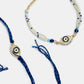 NVR Women & Men Set of 2 Blue Evil Eye Bhaiya Bhabhi Rakhi Set With Roli Chawal | Swadesiicart