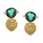 Green Danglers- Ruby Raang | Swadesiicart