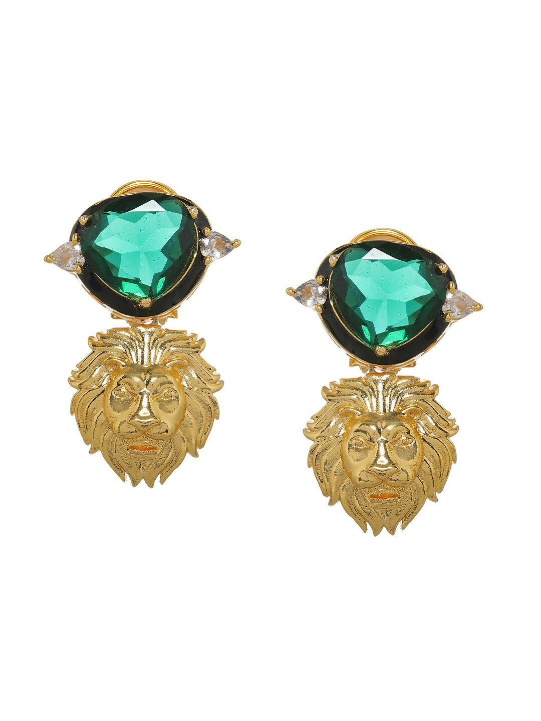 Green Danglers- Ruby Raang | Swadesiicart