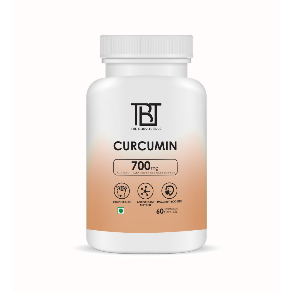 The Body Temple Curcumin 700mg For Brain Health and Immunity Capsules | Swadesiicart