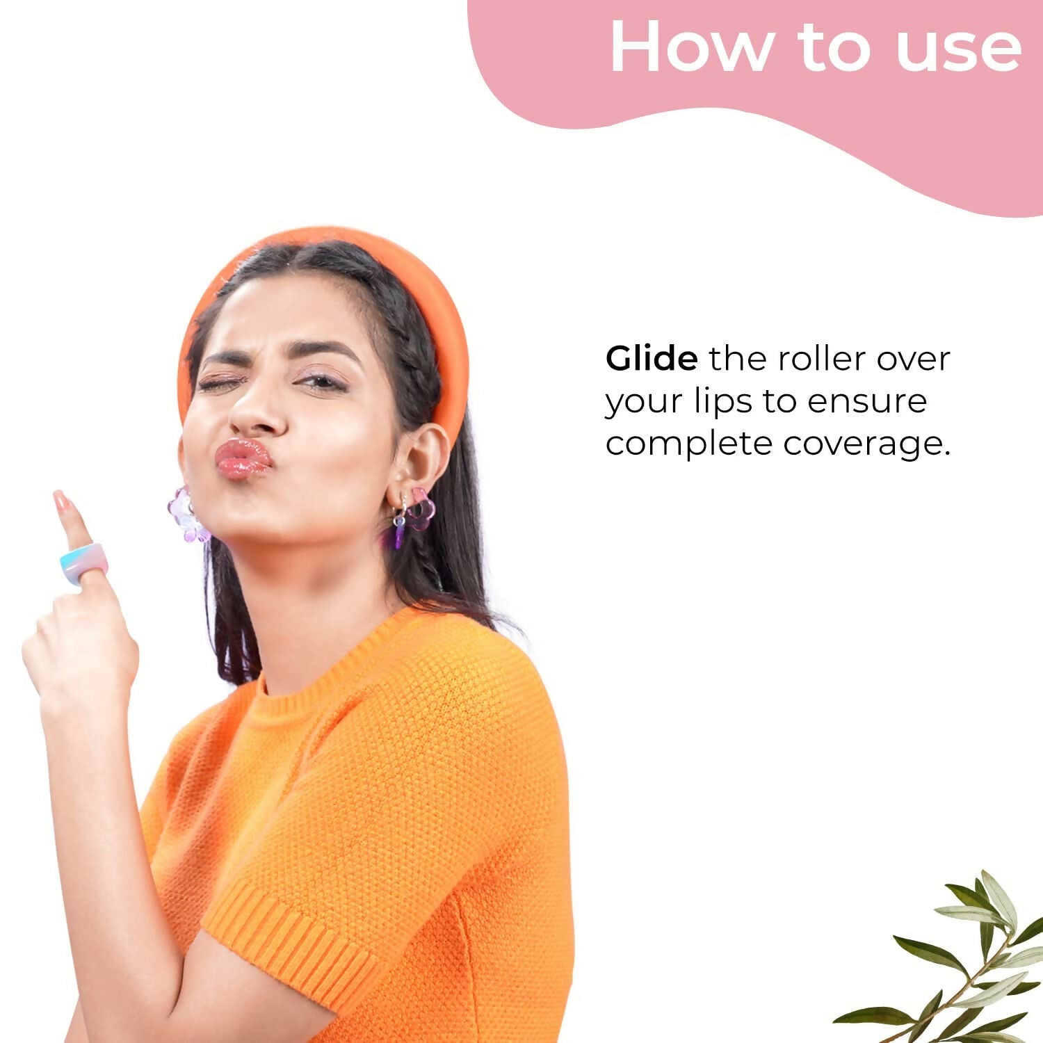 Pilgrim Spanish Lip Serum (Bubblegum) with Roll-on For Visibly Plump Lips, Hydrating Lip Serum For Dark Lips - Swadesiicart