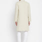 Even Apparels Pure Cotton Men's Kurta in Green Color With Band Collar | Swadesiicart