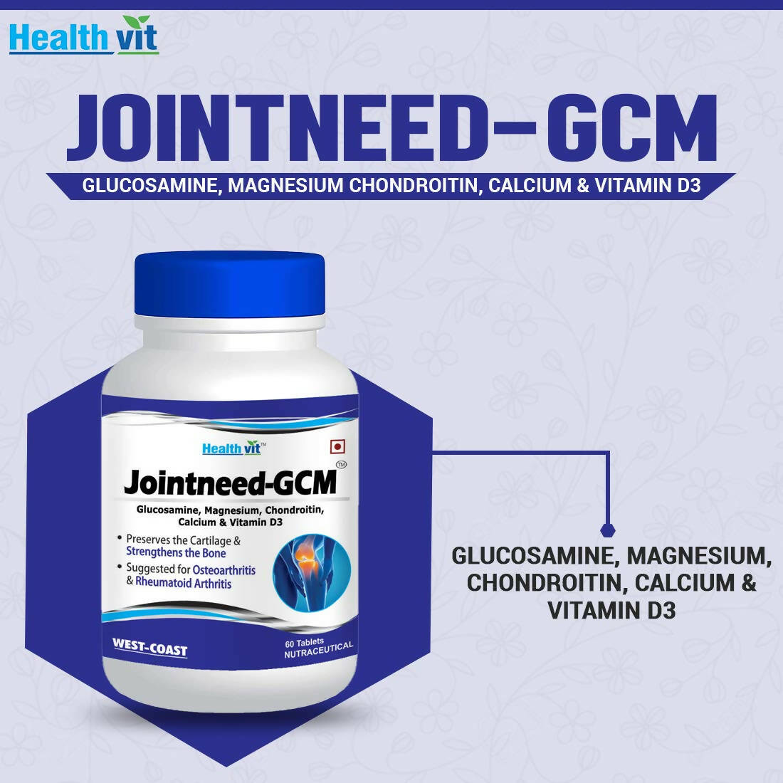 Healthvit Jointneed-GCM Tablets - Swadesiicart