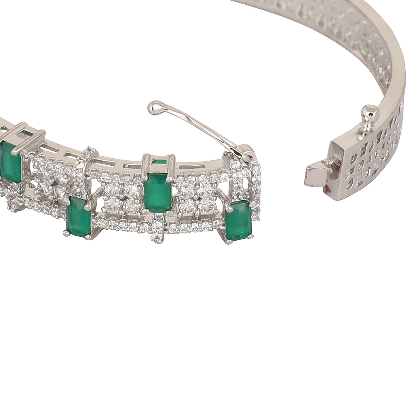 Nuyug Emerald Luxe Anti Tarnish Bangle | Swadesiicart