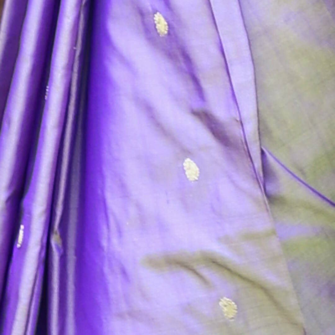 Very Much Indian Pure Silk Handloom Paithani -Dual Tone Lavender With Purplish Pink | Swadesiicart