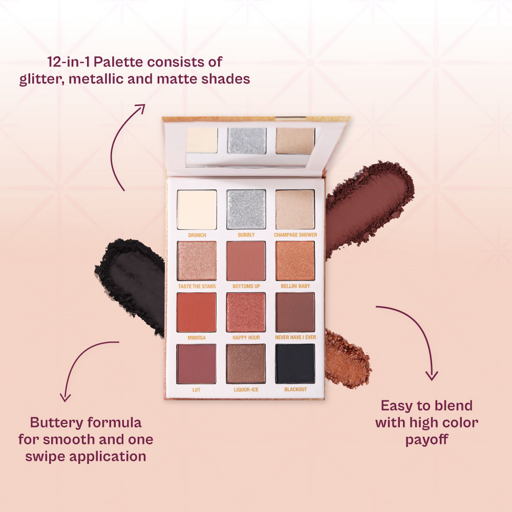 Typsy Beauty Pop Fizz Clink Champagne Eyeshadow Palette - Swadesiicart