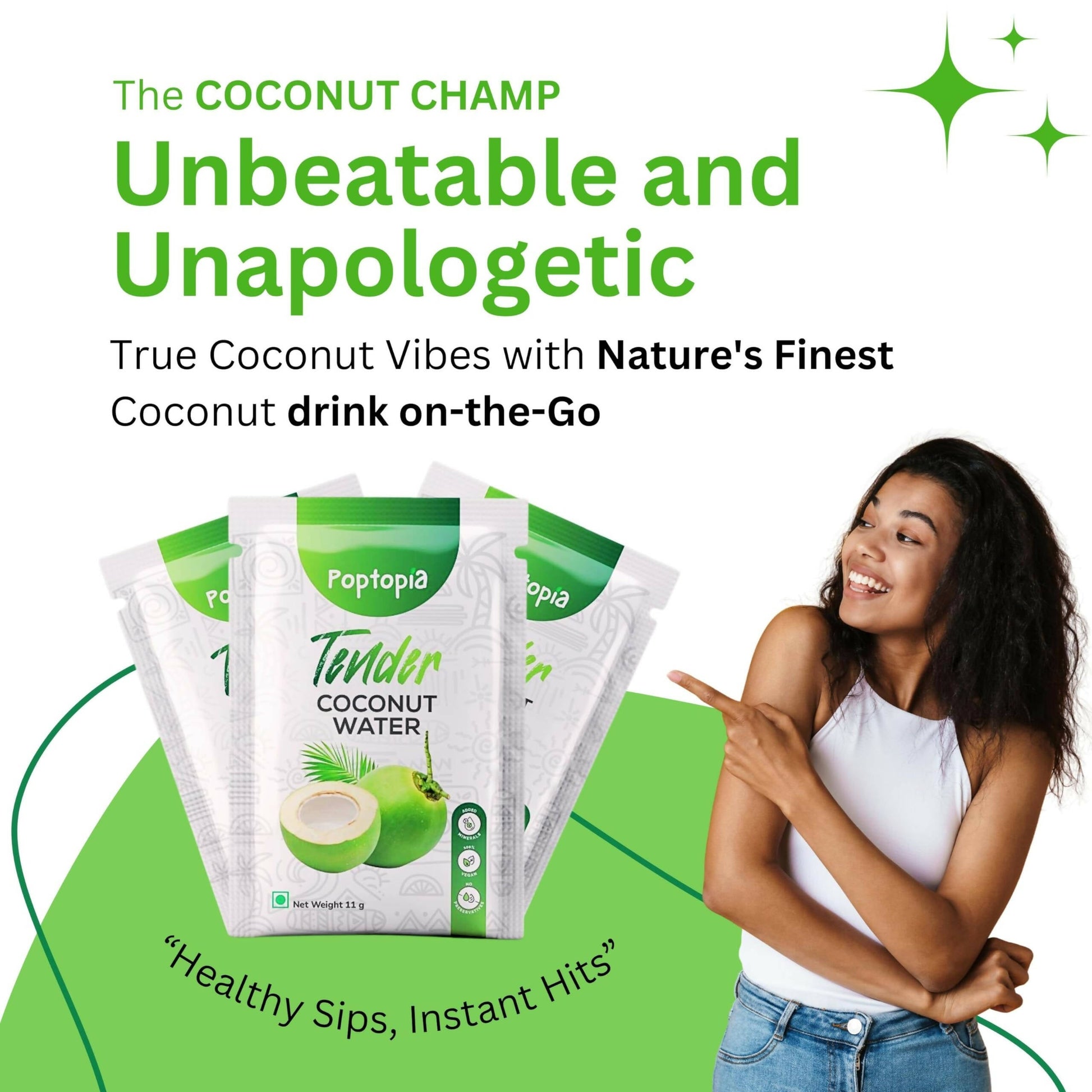 Poptopia Tender Coconut Water Powder | Swadesiicart
