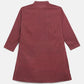 Ahalyaa Boys Maroon Pure Cotton Digital Print Kids Kurta Churidar Set | Swadesiicart