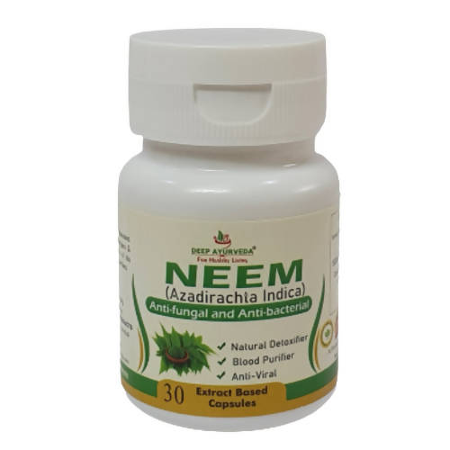 Deep Ayurveda Neem 500mg Veg Capsules - Limited Time Offer - DEEP AYURVEDA