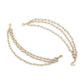 NVR Pearl Studded Classic Gold-Polished 3 Line Ear Chain Ear Cuff | Swadesiicart