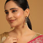 Nuyug 22K Gold-Plated Blue Onyx & Pearl Studded Dome Shaped Jhumkas | Swadesiicart