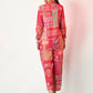 Myshka Women's Pink Printed Shirt With Trousers - Swadesiicart