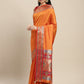 Shree Shyam Fashion Silk Blend Ornage Saree