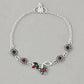 VOJ Set of 2 Traditional Multi Color Stone Studded Designer Anklet - Swadesiicart