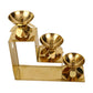 Spillbox Gold-Tone Brass 3 Step Diya | Swadesiicart