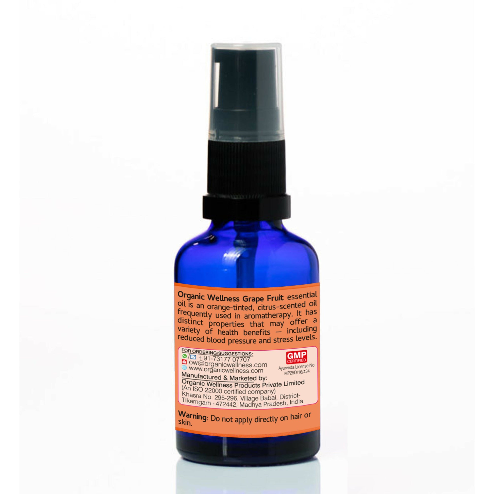 Organic Wellness Grape Fruit Essential Oil for Skin Lightening - Swadesiicart