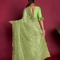 Vamsee Green Organza Saree - Swadesiicart