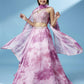 House of Panchhi Lavender Organza Floral Printed Lehenga choli & Dupatta | Swadesiicart