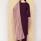 Ahalyaa Women's Traditional wear Kurta Set - Burgundy | Swadesiicart