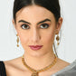 Mominos Fashion Johar Kamal Gold-Polished Brass Finish Stone Choker For Women (Golden) | Swadesiicart