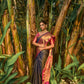 Jyoti Fashion Women's Navy Blue Kanjivaram Silk Zari Woven Saree with Blouse | Swadesiicart