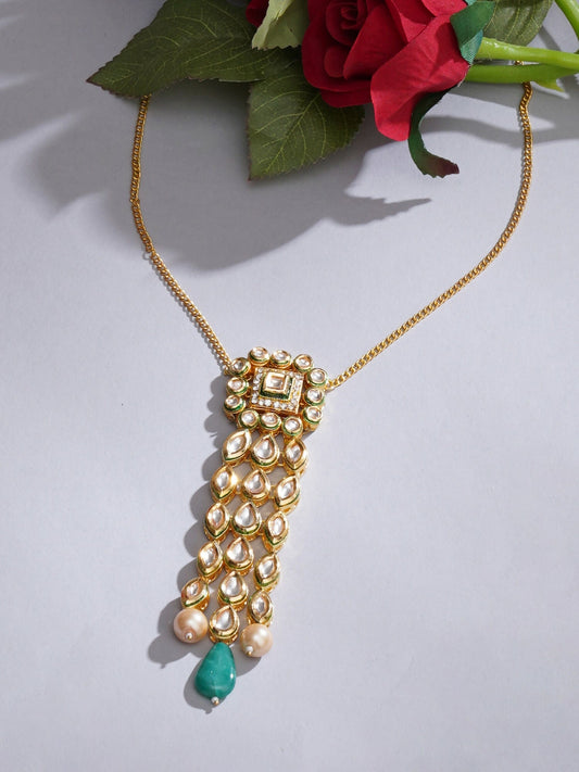 Kundan Necklace (Gold) - Ruby Raang | Swadesiicart