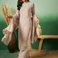 Light Brown Georgette Handwork Unstitched Dress Material - Hanika | Swadesiicart
