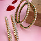 NVR Women's Set Of 4 Gold-Polished Kundan-Studded Traditional Bangles - Swadesiicart