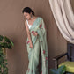 Vamsee Fana Green Georgette Silk Saree - Swadesiicart
