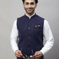 Even Apparels Pure Wool Nehru Jacket - Navy | Swadesiicart