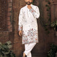 Anaita White Multi Thread Work Silk Straight Kurta