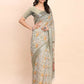 Shree Shyam Fashion Linen Cotton White Saree