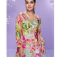 Anaita Sea Green Chinon Readymade Palazzo Suit with Digital Embroidery Work