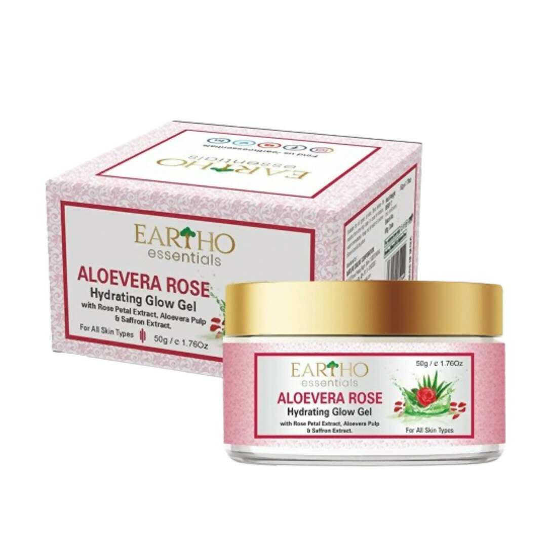 Eartho Essentials Aloevera Rose Hydrating Glow Gel - Nature Online Corporation