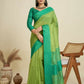 Vishnu Weaves Women's Parrot Raw Silk Thread Woven Saree with Blouse - Swadesiicart