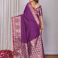 Joban Fashion Magenta Woven Banarasi Silk Sarees | Swadesiicart