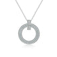 Cauer Elegant 14K White Gold Plated Moissanite Pendant Necklace | Swadesiicart