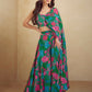 Anaita Dark Green Real Chinon Stitched Suit with Printed & Embroidery hand work