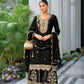 Anaita Black Premium Embroidered Chinon Readymade Salwar Suit (Free Size)