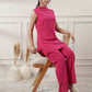 Joban Fashion Women's Fuchsia Cotton Co-Ord Set - Swadesiicart
