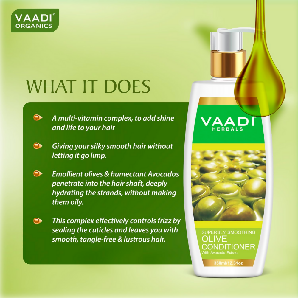 Vaadi Herbals Amla Shikakai Hair Fall and Damage Control Shampoo & Olive Conditioner - Swadesiicart