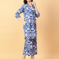 Joban Fashion Blue Cotton Printed & Hand Work Co-ord Set - Swadesiicart