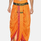 Sethukrishna Men Orange Solid Readymade Dhoti Pant | Swadesiicart