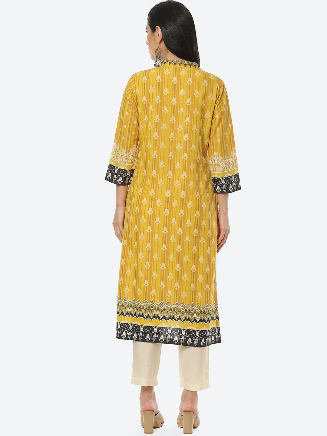 Biba Women Ethnic Motif Printed Cotton Kurta - Swadesiicart